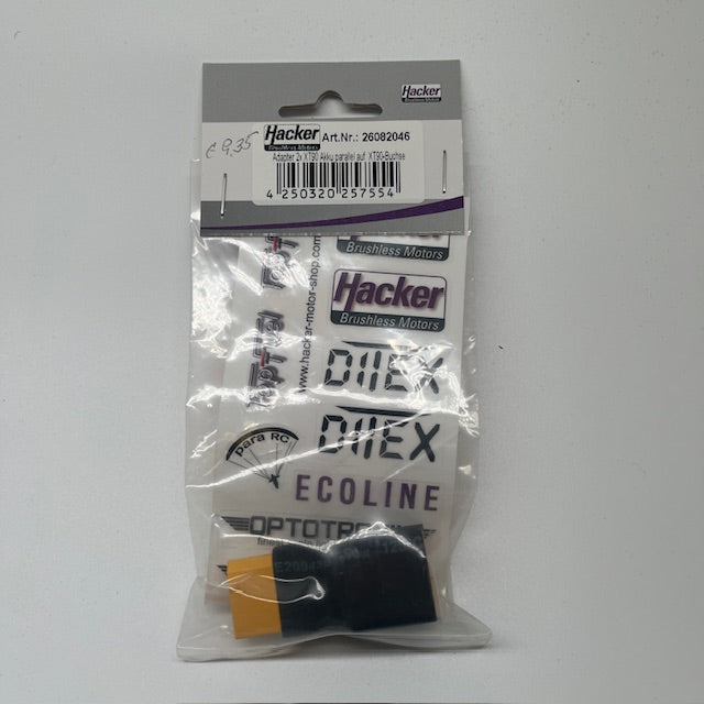 Hacker Adapter 2x XT90 Akku parallel auf XT90-Buchse
