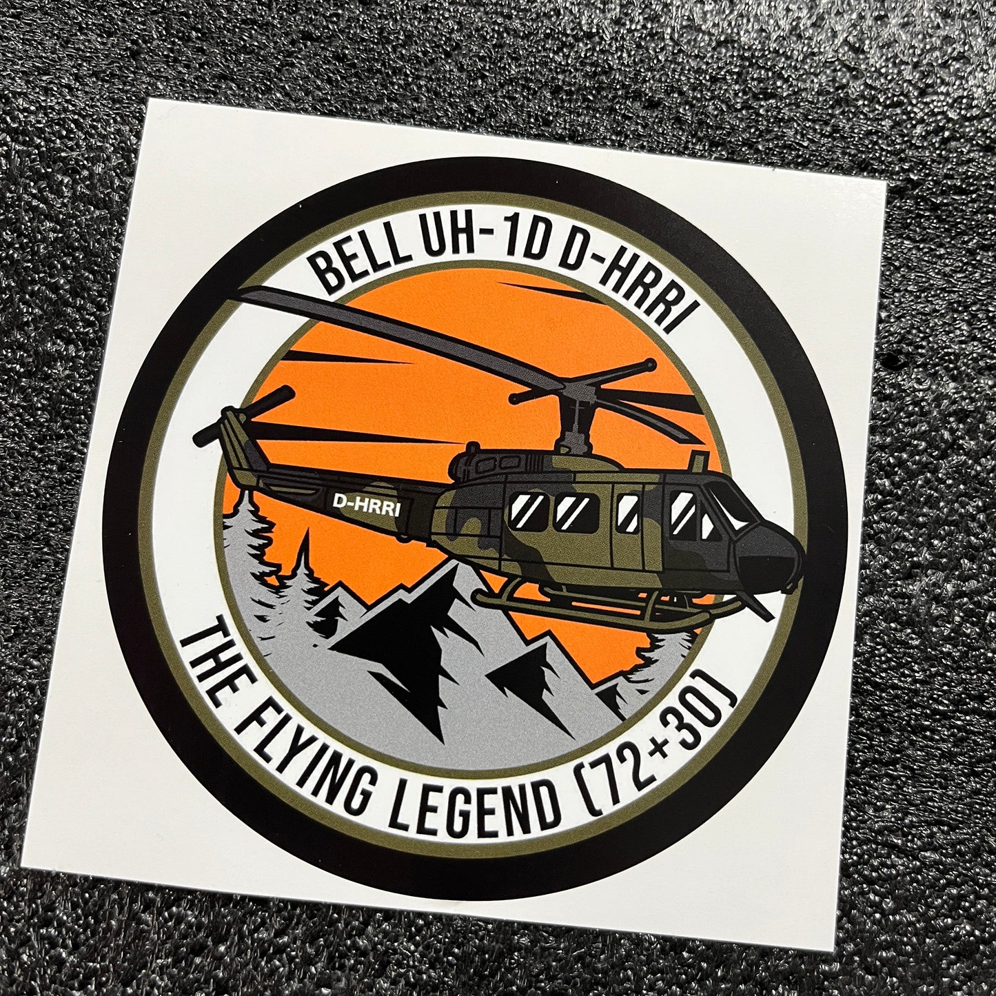 Bell UH-1D "Huey" D-HRRI Aufkleber (ø 9,5 cm)