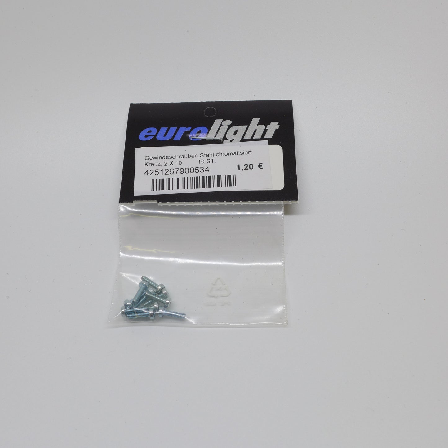 Gewindeschrauben Kreuz M2 x 10 chromatiert