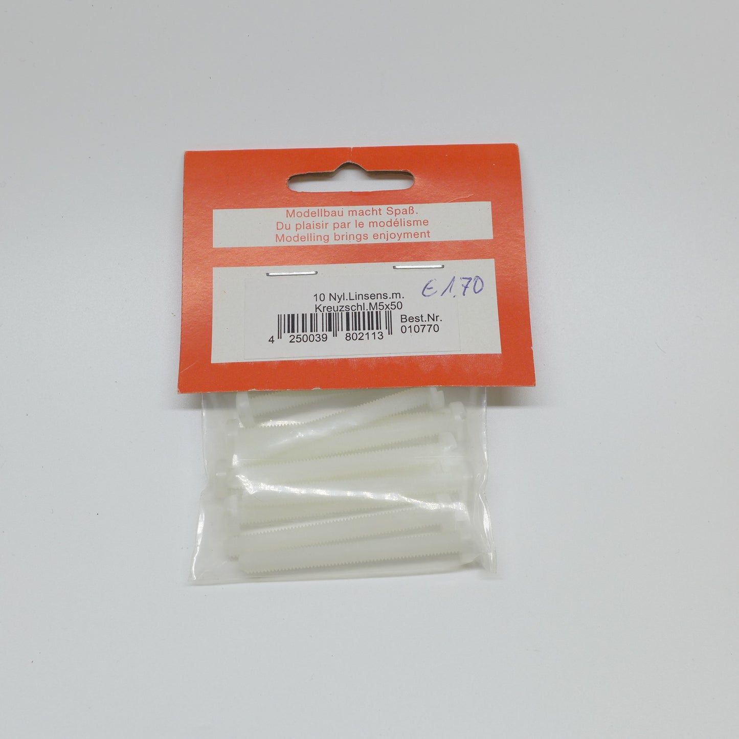 Nylon Linsenschrauben mit Kreuzschlitz M5 x 50
