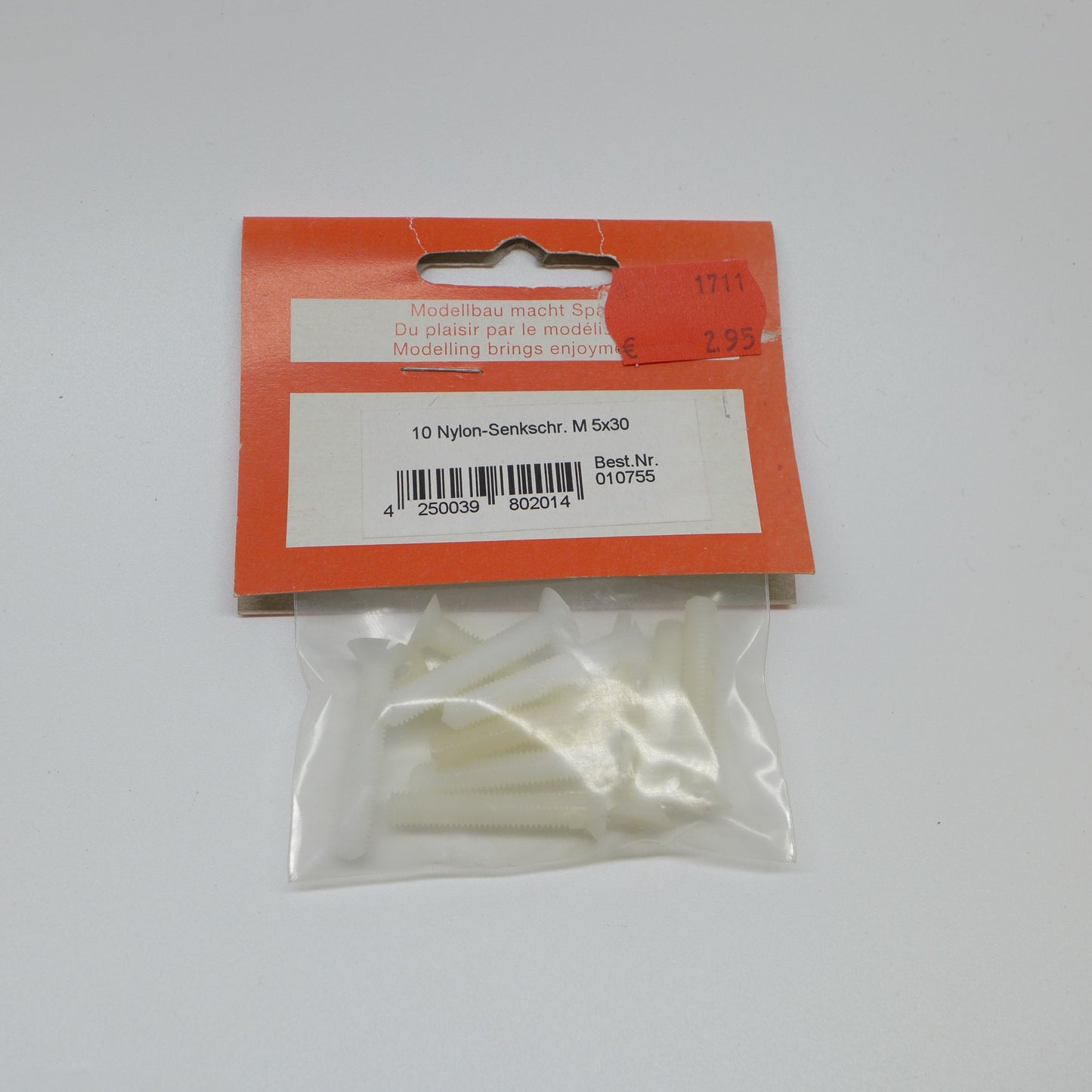 Nylon Senkschrauben M5 x 30