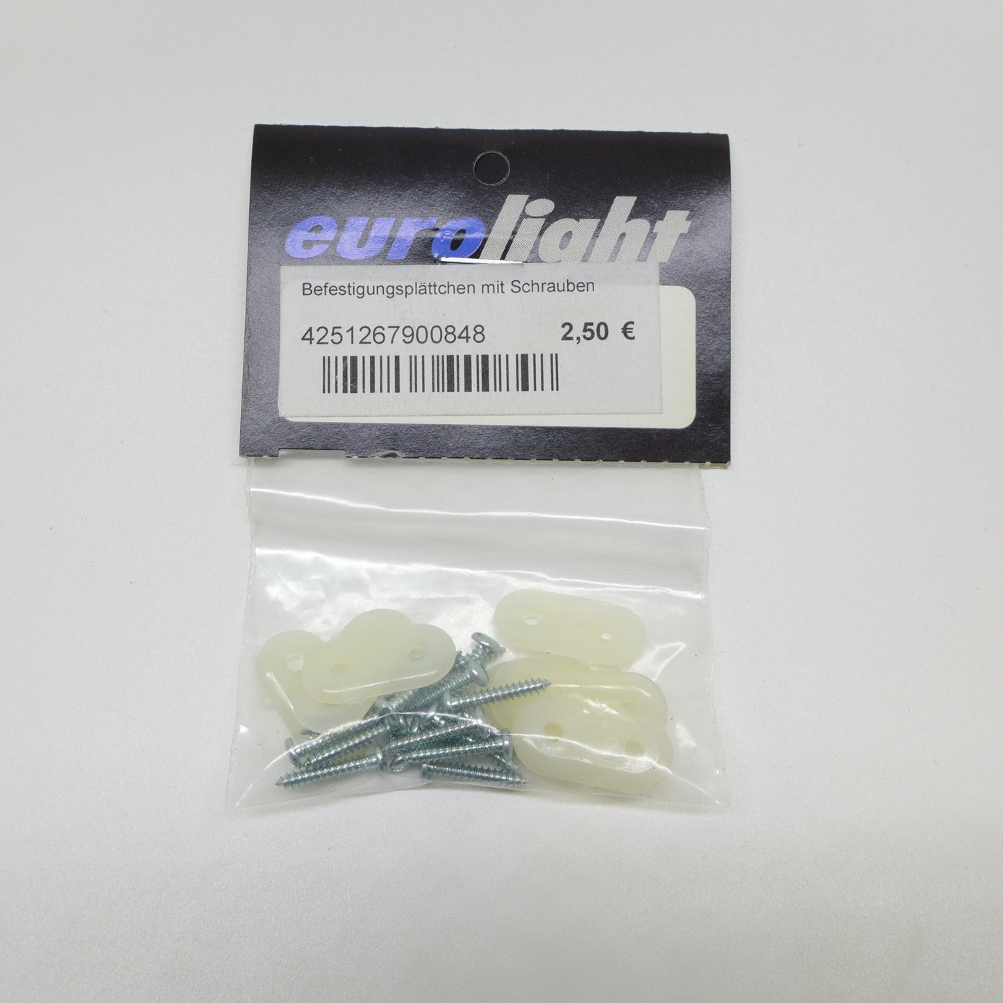 Befestigungsplättchen mit Schrauben