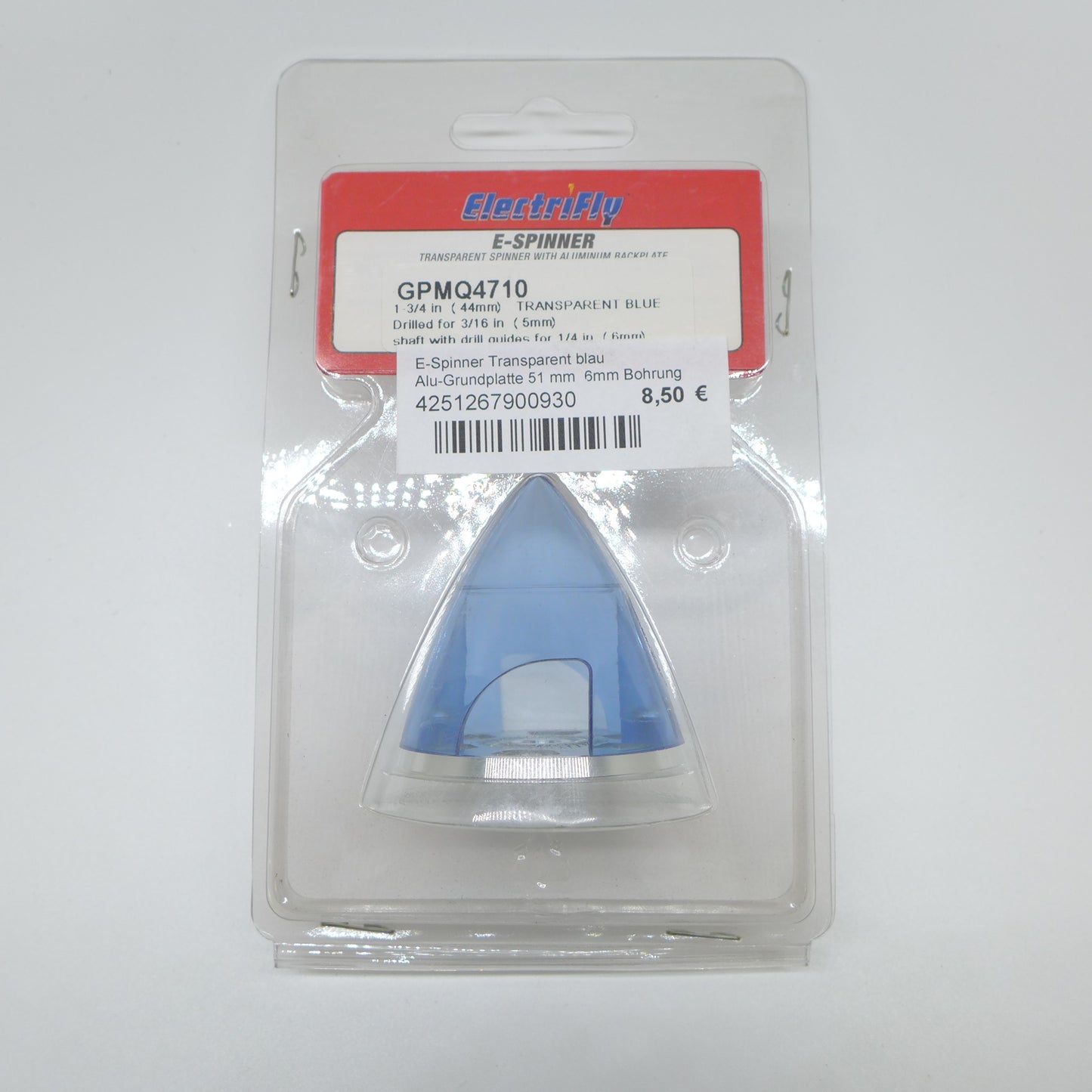 ELECTRIFLY E-Spinner 44mm (blau) mit Alu Grundplatte