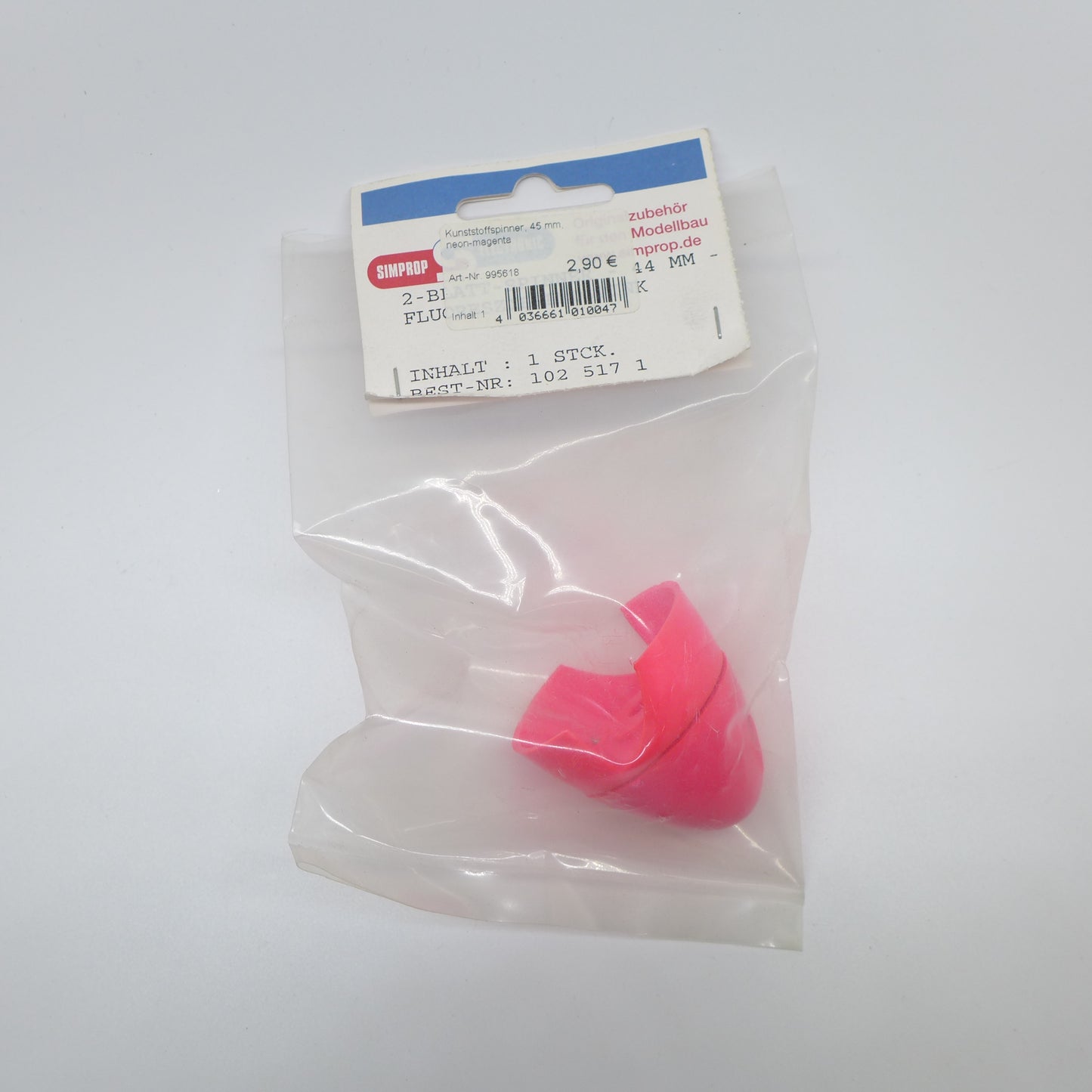 SIMPROP Kunststoff Spinner 45mm 2-Blatt (neon-magenta)