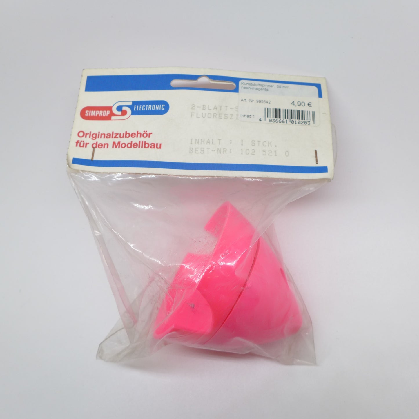 SIMPROP Kunststoff Spinner 69mm 2-Blatt (neon-magenta)