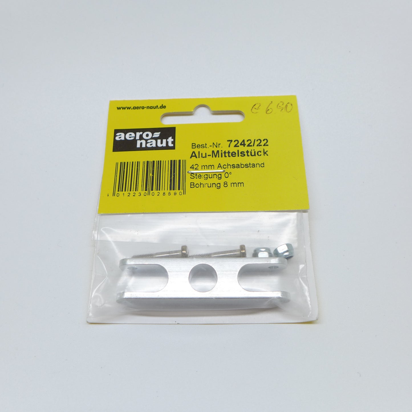 Alu Mittelstück 42 / 8mm / 0°