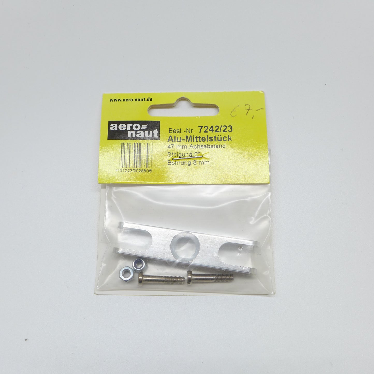 Alu Mittelstück 47 / 8mm / 0°