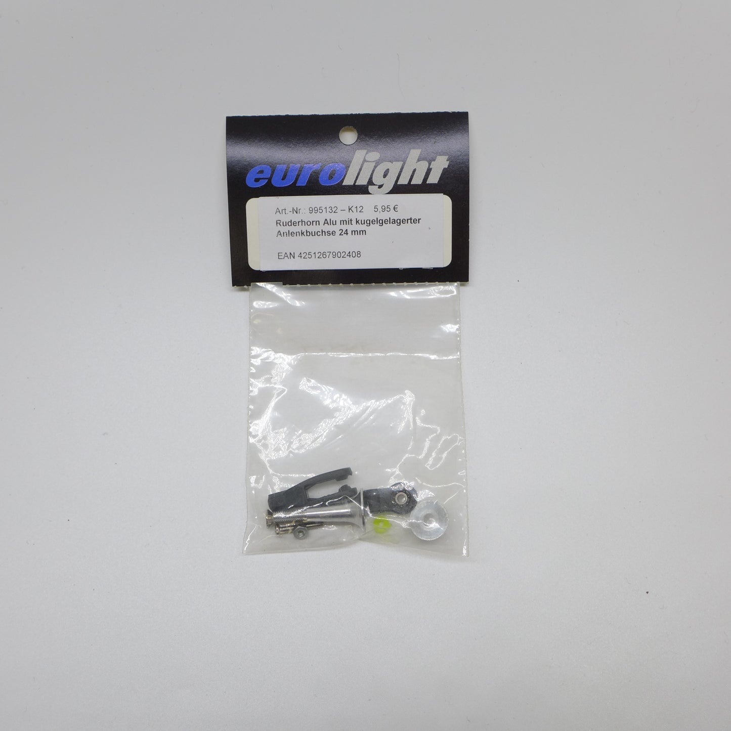 Ruderhorn Alu mit kugelgelagerter Anlenkbuchse 24 mm