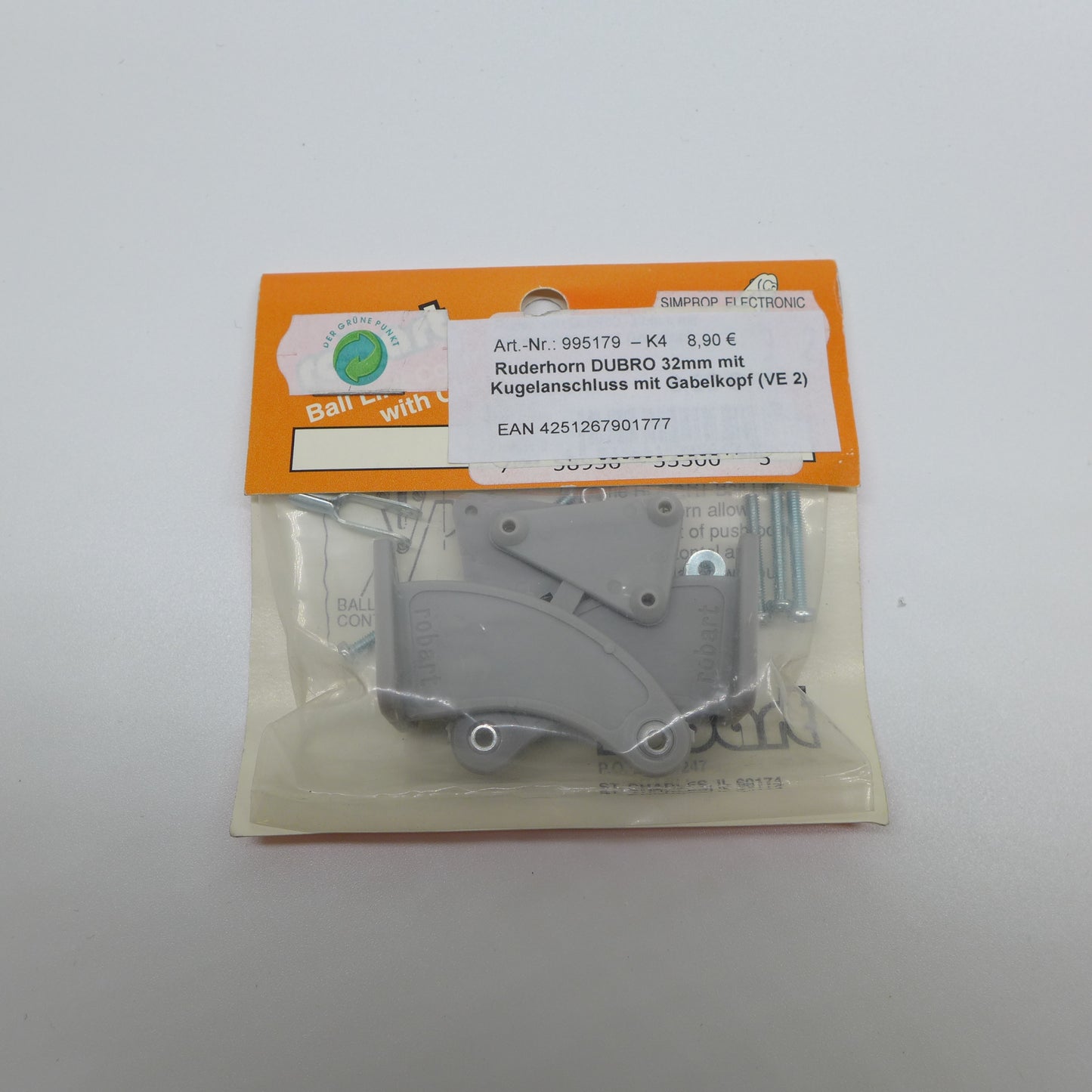Ruderhorn DU-BRO 32mm mit Kugelanschluß mit Gabelkopf