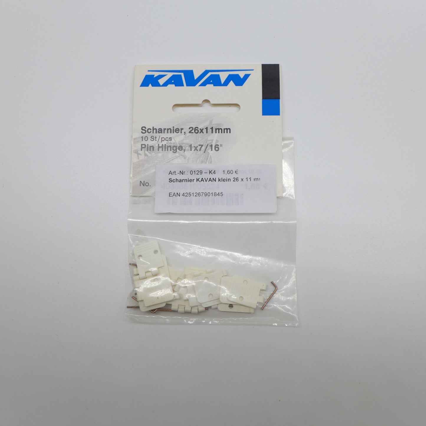 Scharnier KAVAN klein 26 x 11 mm