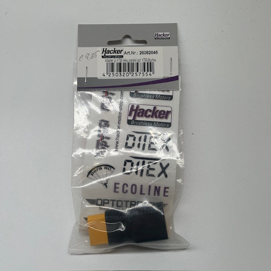Hacker Adapter 2x XT90 Akku parallel auf XT90-Buchse
