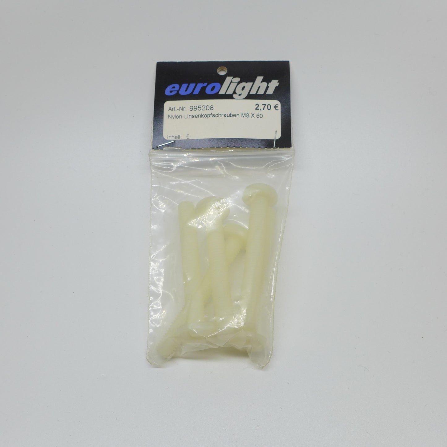 Nylon Linsenkopfschrauben M8 x 60