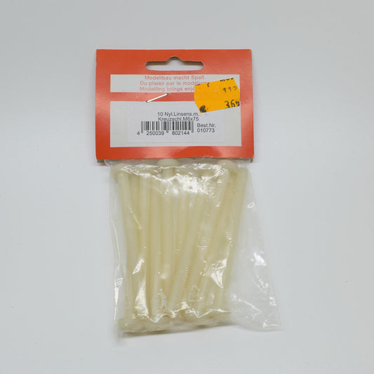 Nylon Linsenschrauben mit Kreuzschlitz M6 x 75