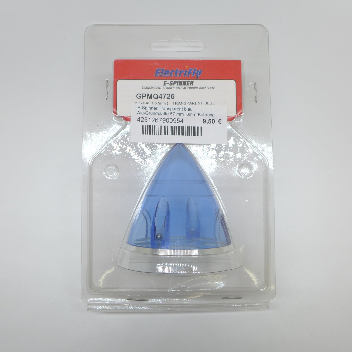 ELECTRIFLY E-Spinner 57mm (blau) mit Alu Grundplatte