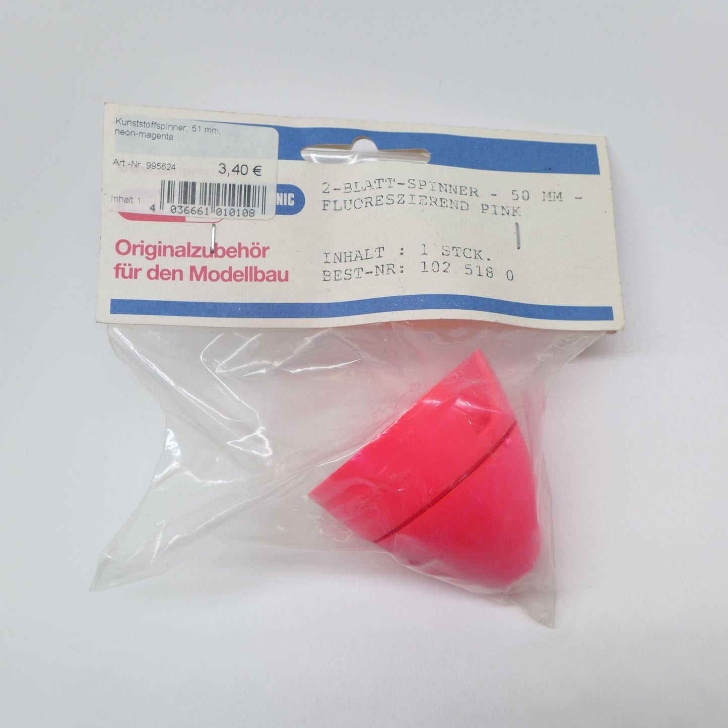 SIMPROP Kunststoff Spinner 51mm 2-Blatt (neon-magenta)