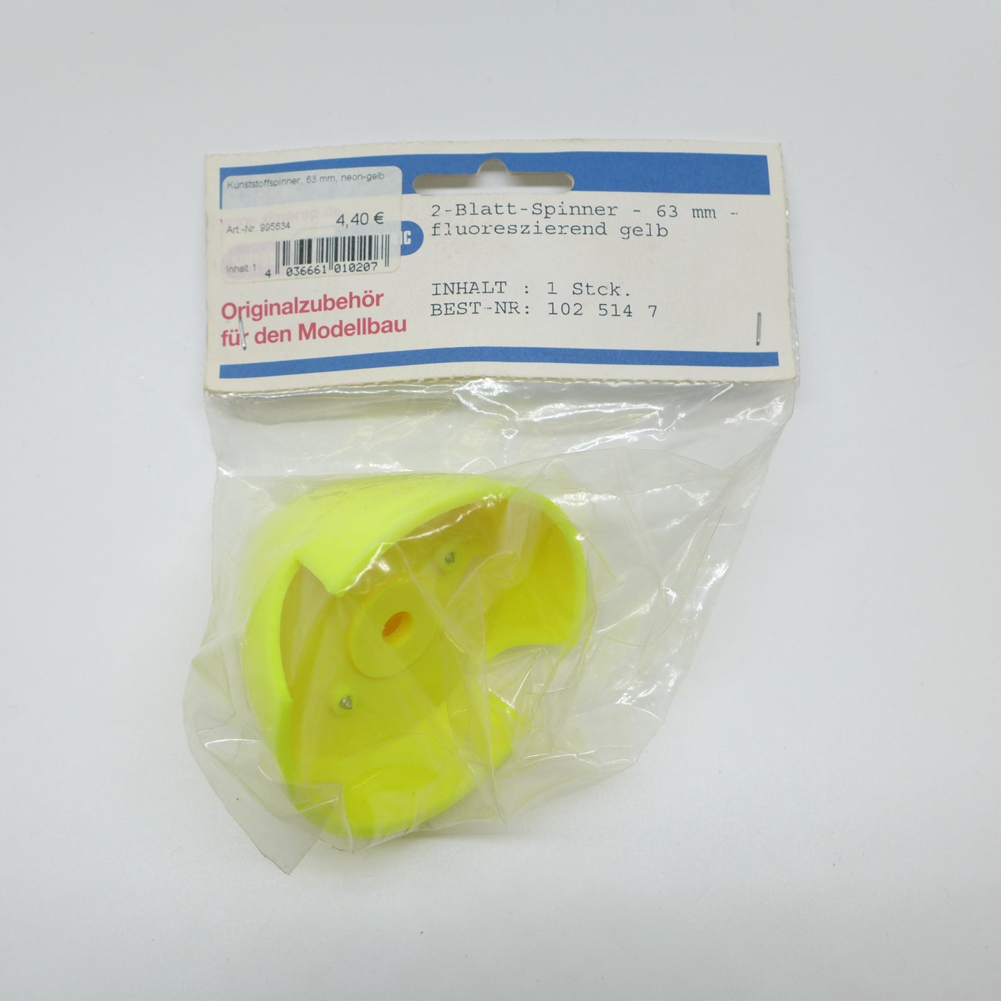 SIMPROP Kunststoff Spinner 63mm 2-Blatt (neon-gelb)