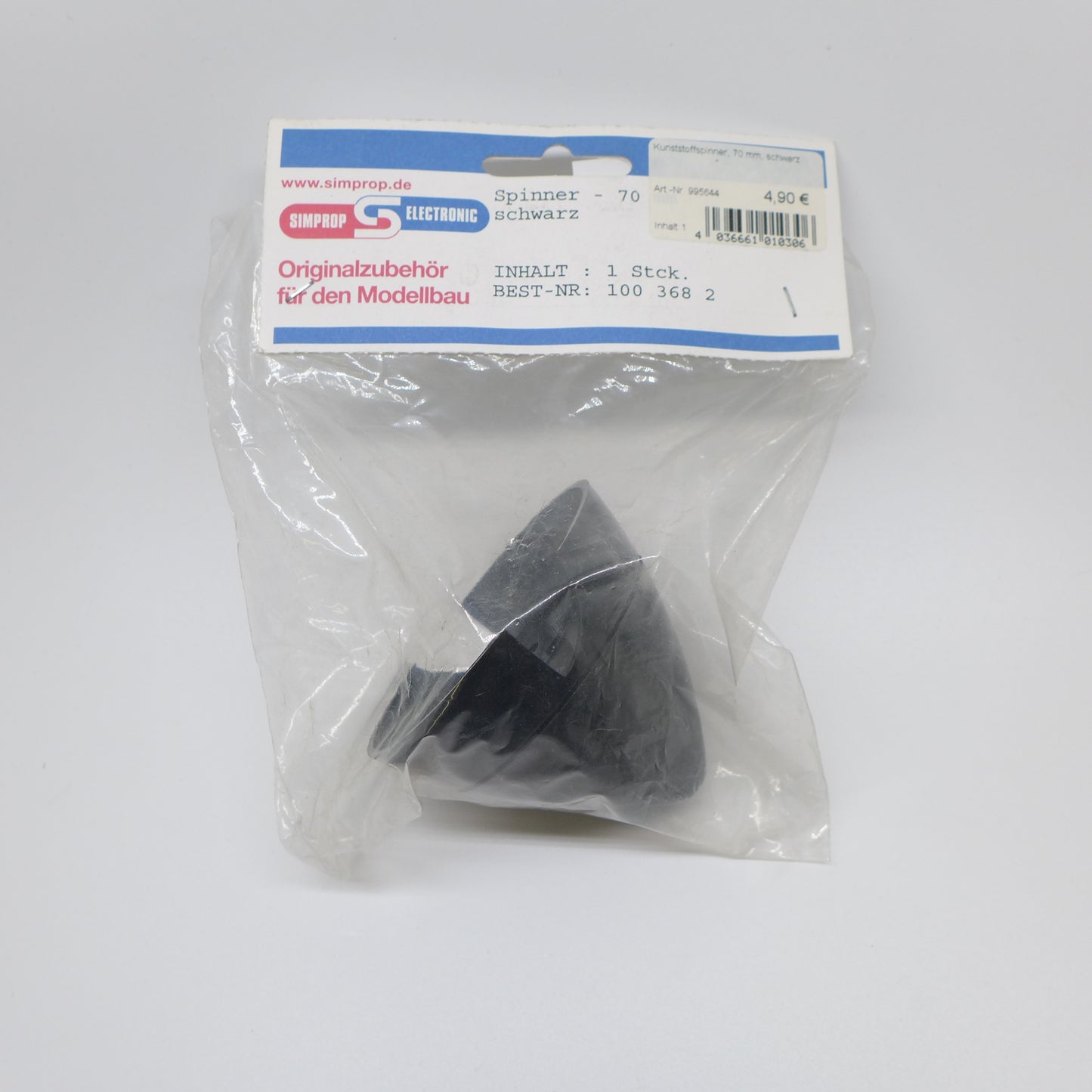 SIMPROP Kunststoff Spinner 70mm 2-Blatt (schwarz)