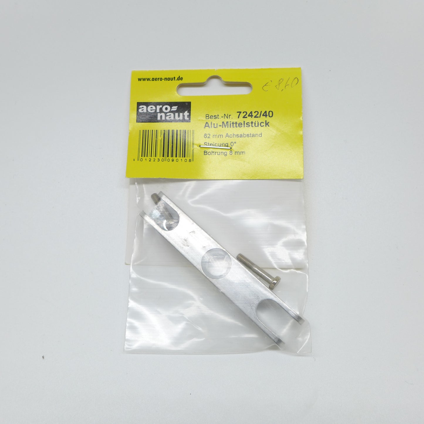Alu Mittelstück 62 / 8mm /  0°