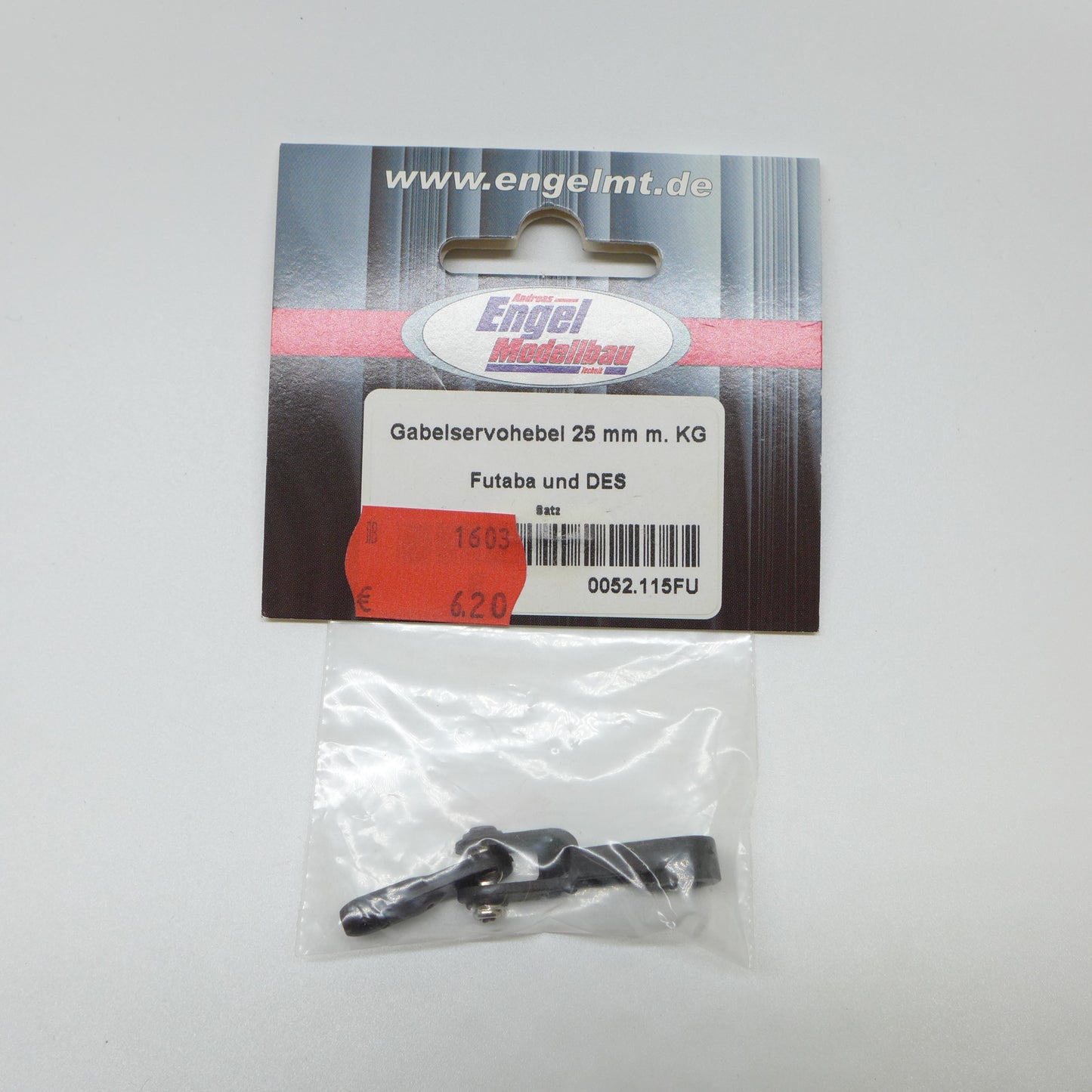 Gabelservohebel 25mm m. KG Futaba und DES